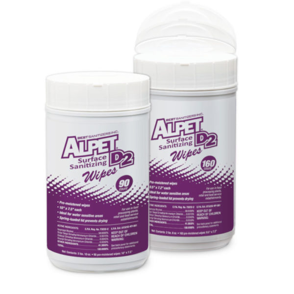 Alpet D2 Surface Sanitizing Wipes - Surface Sanitizers 1