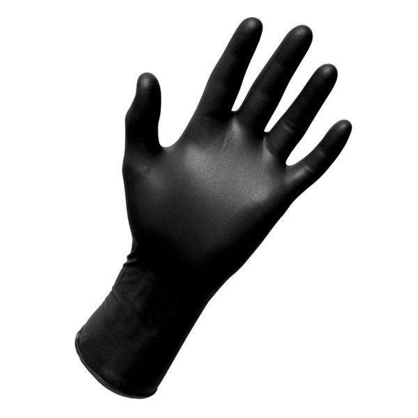 BLACK NITRILE GLOVES BOX OF 100 1